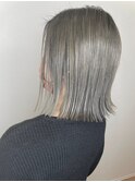 ダブルカラー_マロンベージュ Aラインボブ かきあげ