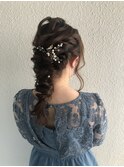 ツイスト トップ ゆるふわ 編み下ろし ヘアアレンジ