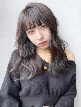 アイティー バイ アルバム 中野店(IT by ALBUM) ロングナチュラルウェーブ_外ハネボブセクションカラー_58847