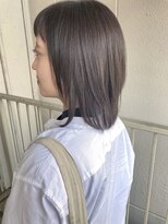 ロカ(roka)&nbsp;レイヤーウルフミディアム　カーキベージュ　ミントアッシュ