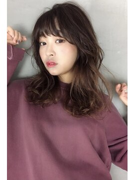 アン センター南(un) くびれミディアム/イメチェン/イヤリングカラー/斜め前髪♪