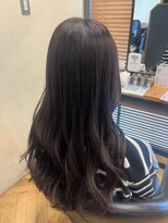 アルター(aL ter)&nbsp;グレーベージュカラー［黒髪/レイヤーロング/前髪パーマ］