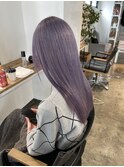 ダブルカラーケアブリーチ2回艶髪ペールカラーパープル