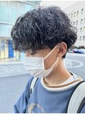 波巻きスパイラルパーマメンズマッシュツイストスパイラルパーマ