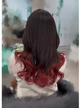 エイト 川崎店(EIGHT) 赤みピンクグラデーション×レイヤー［川崎］