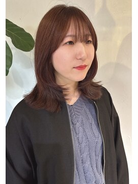 リベラル(liberal) 顔周りレイヤー サイドバング くすみベージュ【20代/30代/40代】