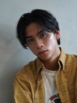 センターパートニュアンスパーマワンカールパーマコンマヘア韓国