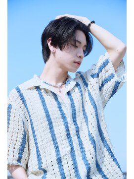 リトバイプティパ(Lit by petit-pas) センターパート メンズヘア ニュアンスパーマ