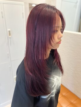 シュク 高円寺(SYUK) ブリーチなしワンカラー/カシスレッド【SYUK高円寺】kanna