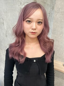 アロ 大阪梅田(alo) 【momoa】くすみピンクラベンダー《ブリーチ/大阪梅田》