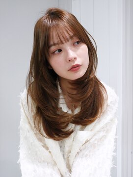 アイティーバイアルバム 下北沢店(IT by ALBUM) 暗めカラーロング韓国ヘア前髪カット顔周りレイヤー_F30781