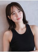 似合わせカット ダークアッシュ ミディアムレイヤーカット