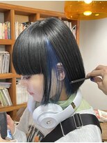 ビハインドザカーテン(BEHIND THE CURTAIN)&nbsp;インナーカラー×アクリルブルー×ダブルカラー