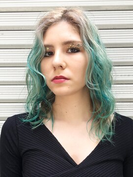 アルバム 銀座(ALBUM GINZA) 海外風ウエーブスタイル_ココアブラウンフリンジウェーブ_87703