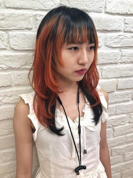 アンククロス 表参道(ANKH CROSS) エクステ60枚インナーカラーウルフ