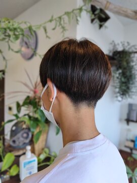 ヘアーサロン プアメリア(Puamelia) メンズカット刈り上げマッシュツヤ髪ショートナチュラル黒髪暗髪