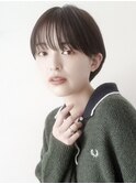 大人かわいい小顔ショートマッシュショートチョコレートブラウン