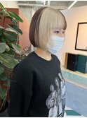 フェイスレイヤーボブ(20代/30代/ベージュ/グレージュ)MK63