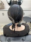 三つ編みアレンジ