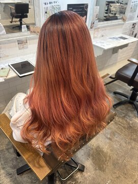 チャンプ 高の原店(Champ) ロング×コーラルピンクカラー