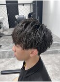 パーマ活かし　ラウンドマッシュ