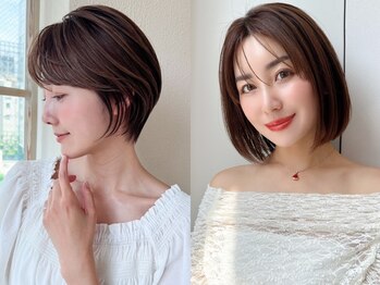 アフロート エル 錦糸町(AFLOAT L)の写真/360度どこから見ても"可愛い"Style♪前髪+αのデザインで、"小顔魅せ"を叶えるショートヘアへ♪