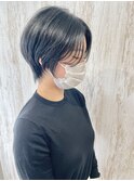前髪なし大人ショート/大人ショート/ハンサムショート/30代40代