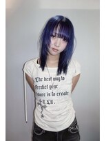 ヌル 表参道本店(Null)&nbsp;ネイビー/ケアブリーチ/ブリーチカラー/表参道/神宮前