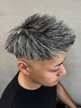 ダズルヘアラッシュ(DAZZLE hair RUSH) 名古屋ホワイトメッシュスパイキーショートジェットモヒカン30代