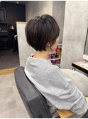 小顔効果◎大人ナチュラルショート
