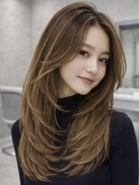 アンベル(ANBEL)&nbsp;ハイライトカラー/ミルクティーベージュ/レイヤーカット