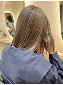 ショートボブ切りっぱなしボブミニボブダブルカラーケアブリーチ