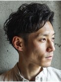 メンズ　アップバング　ショート　