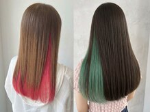 会社でもバレにくい、トレンドの【インナーカラー】ショートヘア/ショートボブ/インナーカラー/上福岡