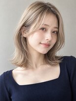 エクラ バイ キョウト(eclat by kyoto) ウルフボブネオウルフミルクティーベージュハイトーンブリーチ
