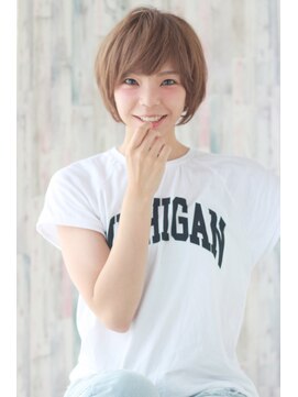 ドアベルヘアリビング(Door Bell hair Living) 小顔ショート×メルトカラー