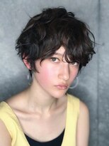 クーエフー(coo et fuu)&nbsp;ウェーブパーマ丸みショート小顔透明感ショコラブラウン