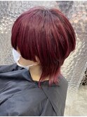【山本直幸】マッシュウルフ×ハイトーンピンク