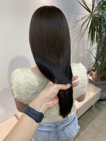 イヴォーク トーキョー(EVOKE TOKYO) 韓国 ロングヘア 髪質改善トリートメント ブラウンカラー