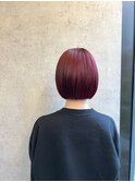 ボルドー×ミニボブ
