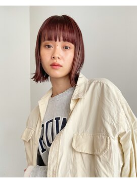 トレス(TRESS) 外ハネボブ　レイヤーボブ　ピンクカラー