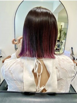 ユイル(Uil) 似合わせ小顔ボブ×ブリーチカラー デザインカラー