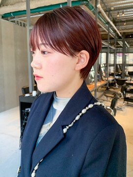 アイティーバイアルバム 八王子店(IT by ALBUM) ピンクショート_前髪パーマグレーベージュ_ba490851