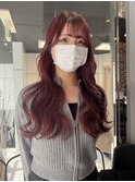 ブリーチ1回◎カシスピンクカラー♪【多田　華歌】