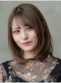 大人かわいいフェイスレイヤーシースルーバング小顔イメチェン