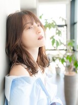 ケアリー 大日(Carelly)&nbsp;大人かわいい前髪セシルカットココアブラウンフリンジウェーブ