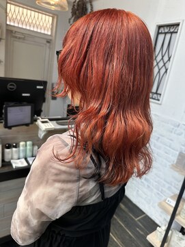 if オレンジ/レイヤーカット/ウルフカット