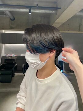 リール(rire) デザインカラーレイヤーカットウェットヘア夏オリーブベージュ