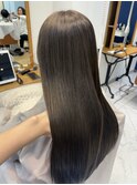 20代30代40代艶感ストレートアッシュグレージュ透明感ロング