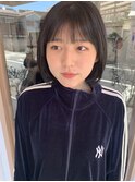 ナチュラルボブ前髪ありイメチェン20代30代40代50代ショートボブ